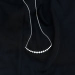1.30 TCW Round Cut Moissanite Necklace With Layering Style 2