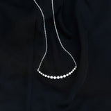 1.30 TCW Round Cut Moissanite Necklace With Layering Style 2