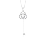 0.50 TCW Round Cut Moissanite Necklace With Gothic Key Style 5
