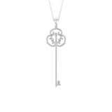 0.50 TCW Round Cut Moissanite Necklace With Gothic Key Style 5