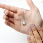 3.0 CT Round Cut Moissanite Necklace With Solitaire Minimal Style 3