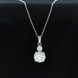 3.0 CT Round Cut Moissanite Necklace With Solitaire Minimal Style 1