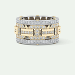 2.10 CT  Two Tone style Moissanite Diamond Men's Wedding Band 5