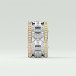 2.10 CT  Two Tone style Moissanite Diamond Men's Wedding Band 2