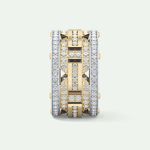 2.10 CT  Two Tone style Moissanite Diamond Men's Wedding Band 6