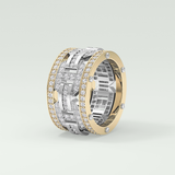 2.10 CT  Two Tone style Moissanite Diamond Men's Wedding Band 3