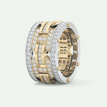 2.10 CT  Two Tone style Moissanite Diamond Men's Wedding Band 7