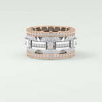 2.10 CT  Two Tone style Moissanite Diamond Men's Wedding Band 9