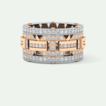 2.10 CT  Two Tone style Moissanite Diamond Men's Wedding Band 14