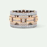 2.10 CT  Two Tone style Moissanite Diamond Men's Wedding Band 14