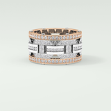 2.10 CT  Two Tone style Moissanite Diamond Men's Wedding Band 10