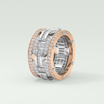 2.10 CT  Two Tone style Moissanite Diamond Men's Wedding Band 12