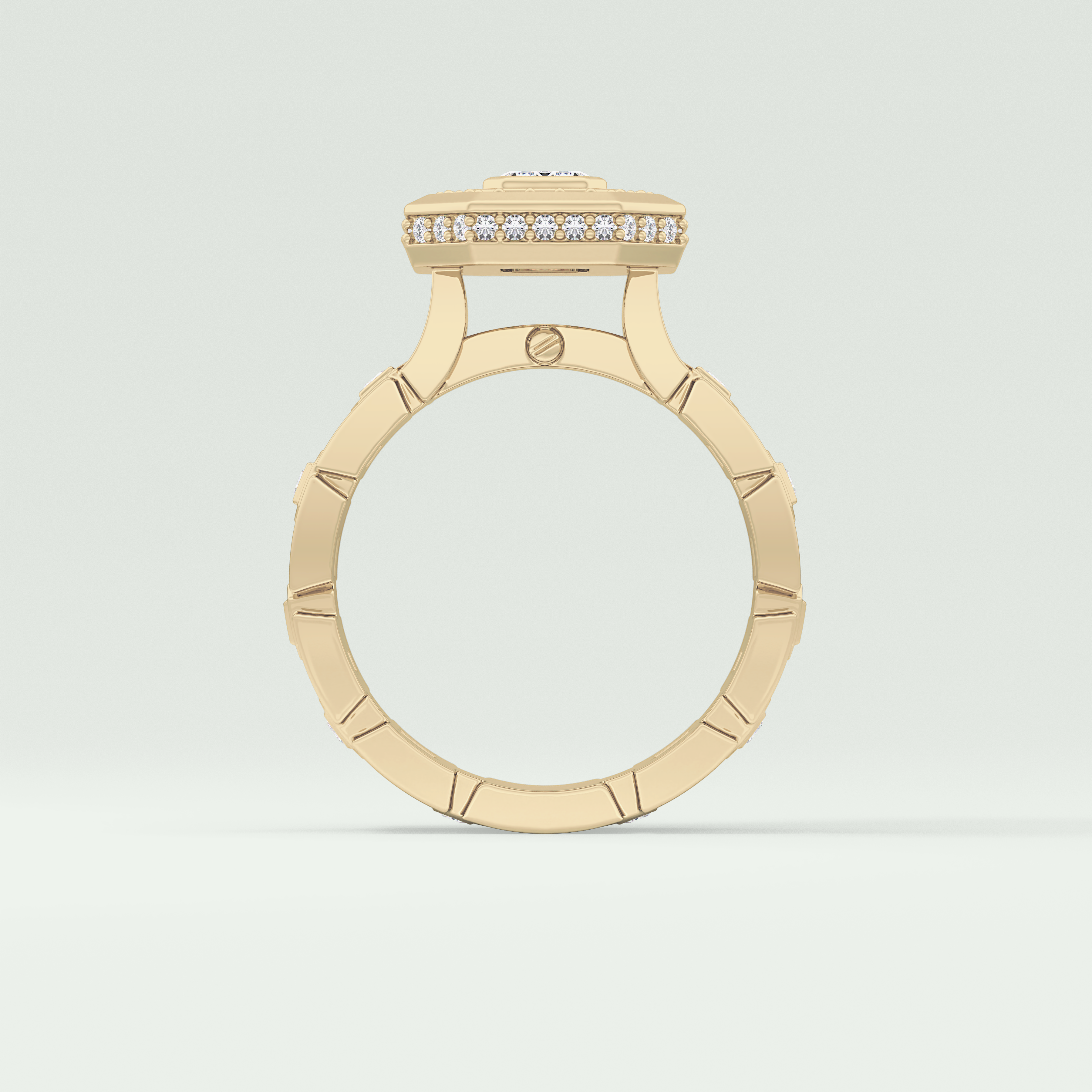 0.75 CT Emerald Cut Moissanite Diamond Men's Wedding Band 2
