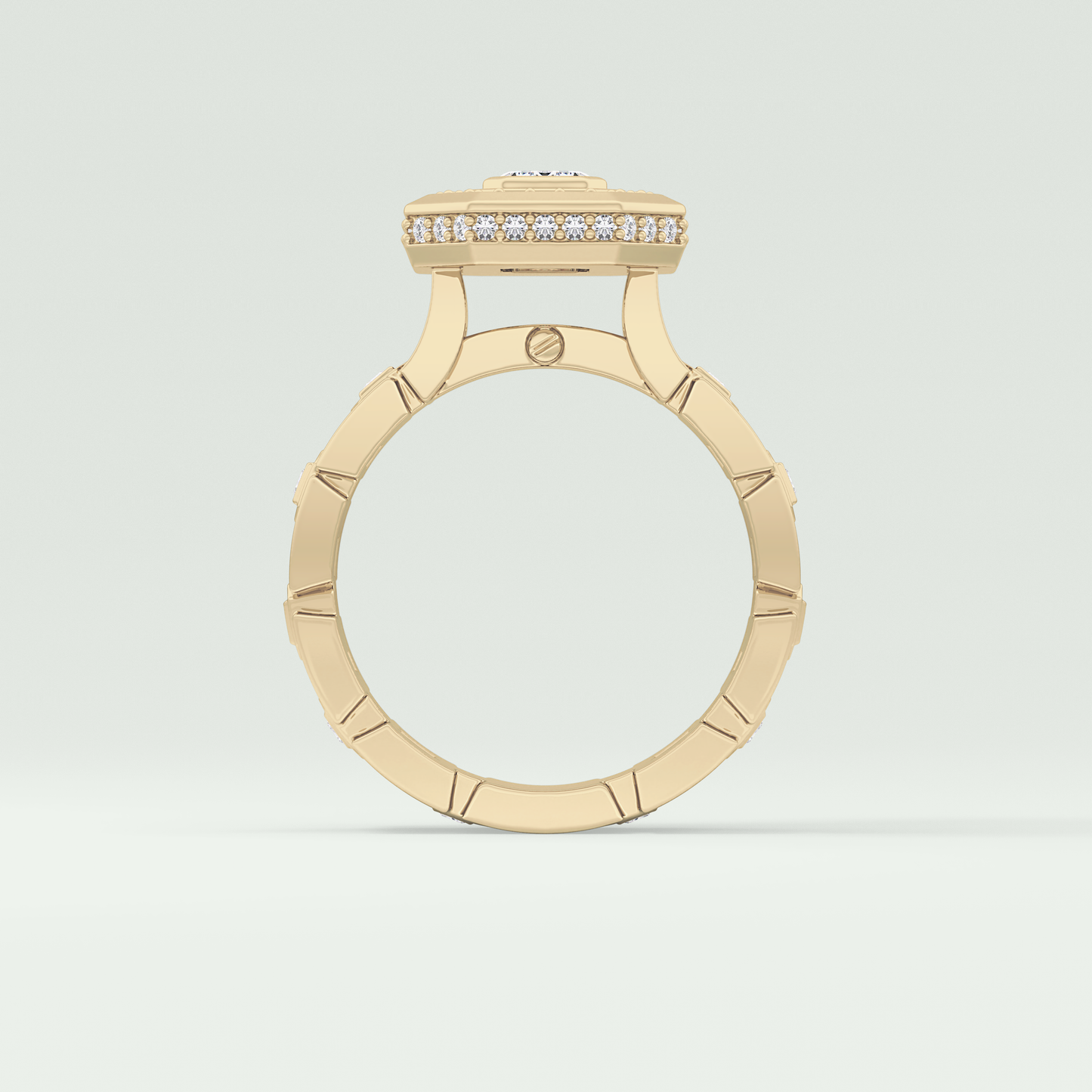 0.75 CT Emerald Cut Moissanite Diamond Men's Wedding Band