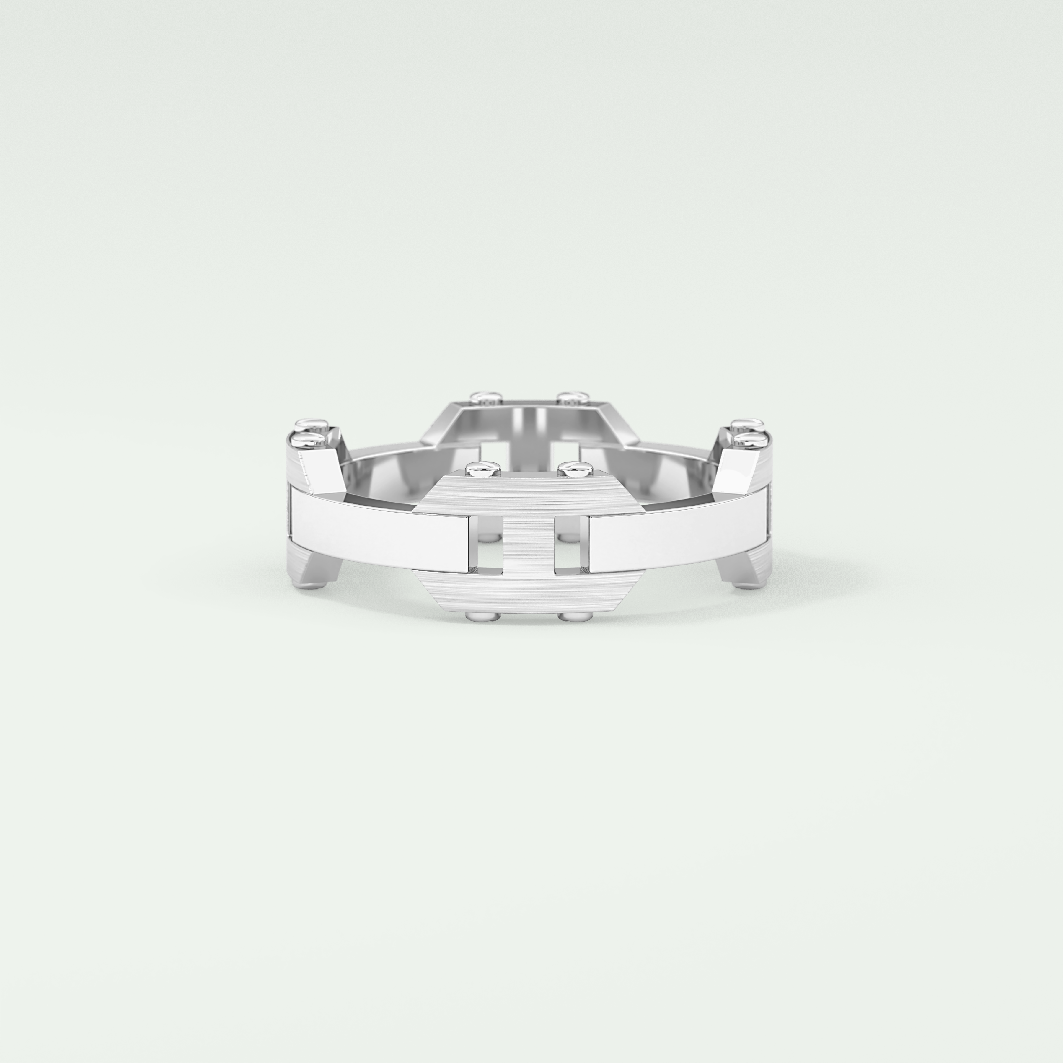 Matte Finished  Moissanite  Men's Wedding Band 7