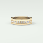 0.98 CT Channel Set Moissanite Diamond Men's Wedding Band 1