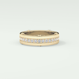 0.98 CT Channel Set Moissanite Diamond Men's Wedding Band 1