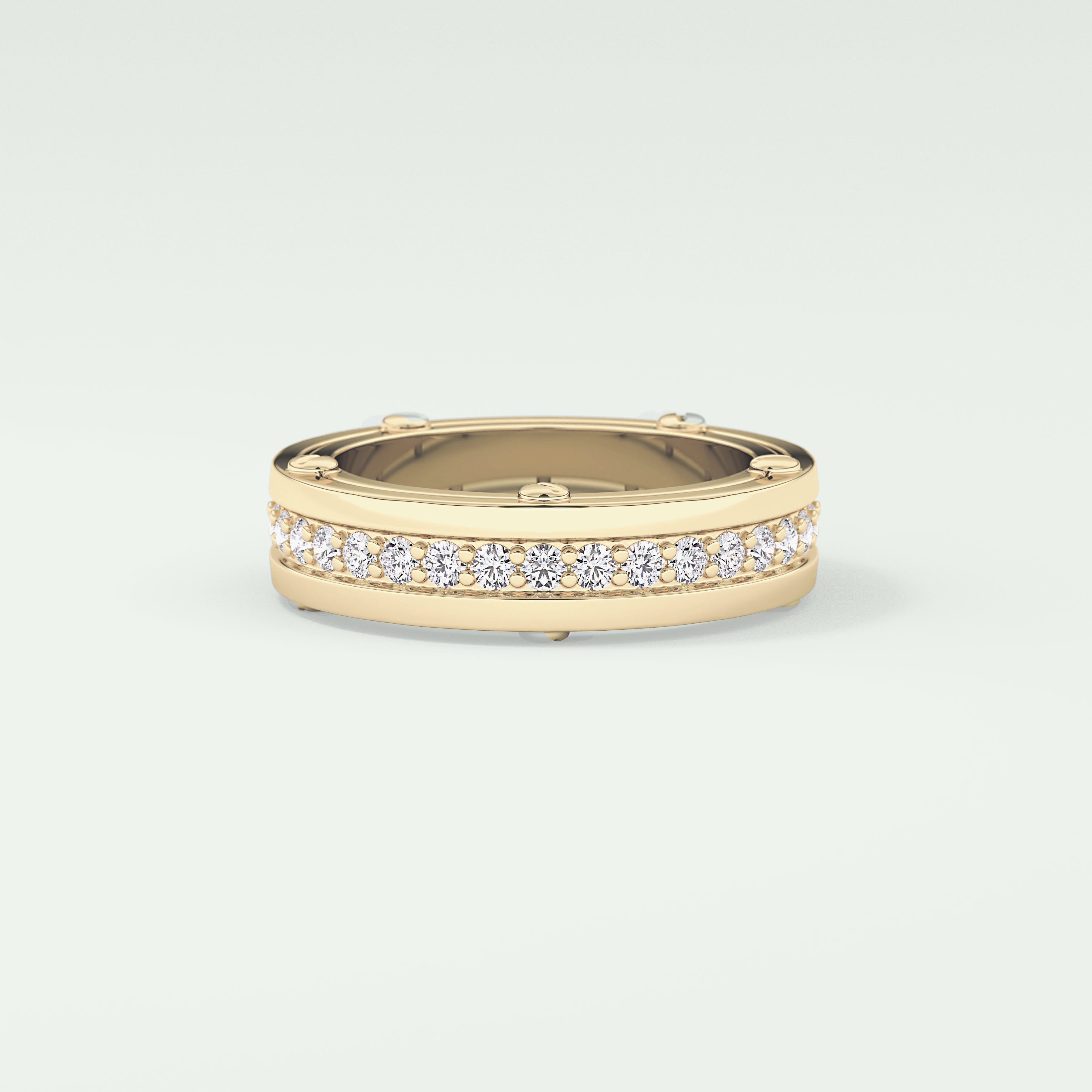 0.98 CT Channel Set Moissanite Diamond Men's Wedding Band 1