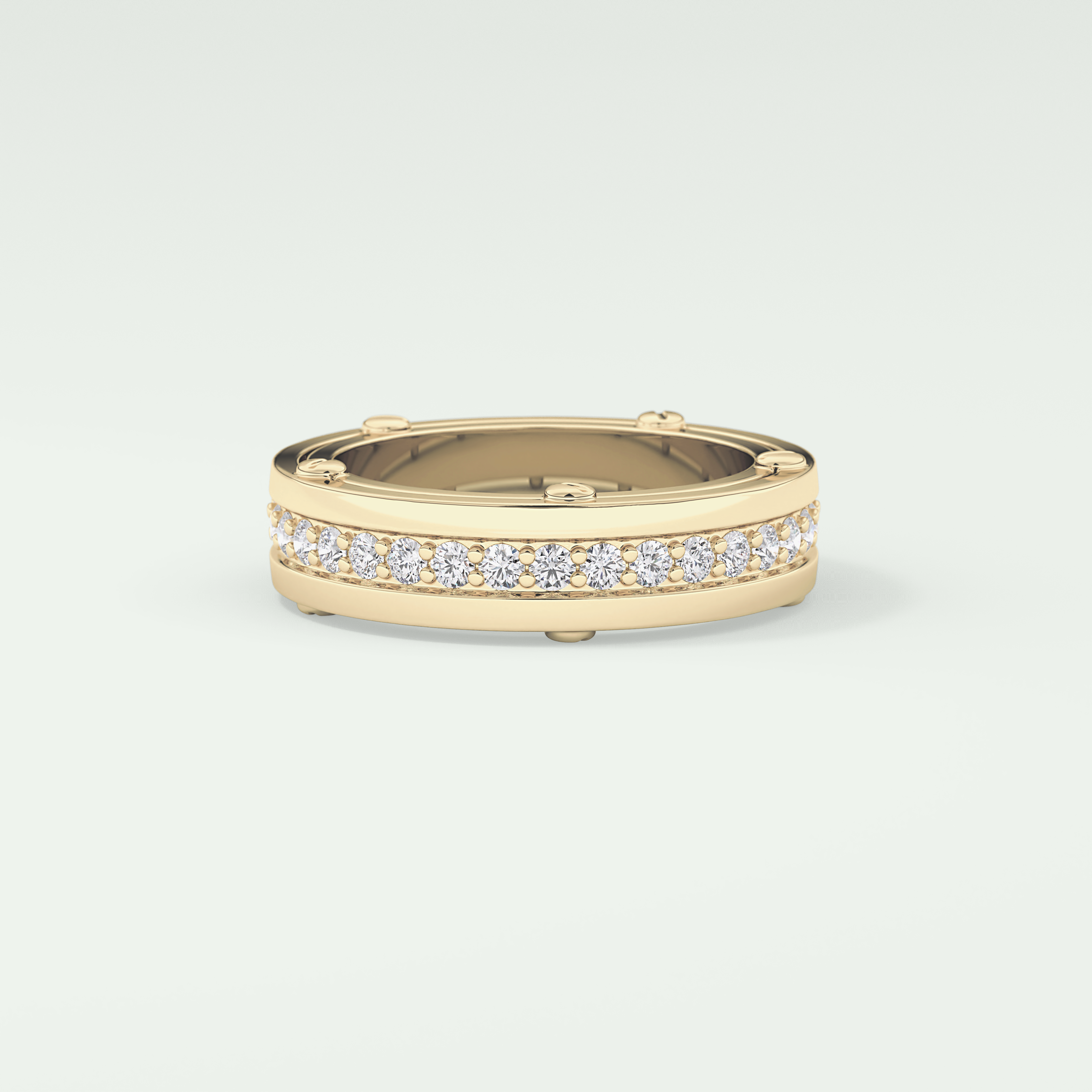0.98 CT Channel Set Moissanite Diamond Men's Wedding Band 2