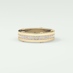 0.98 CT Channel Set Moissanite Diamond Men's Wedding Band 3