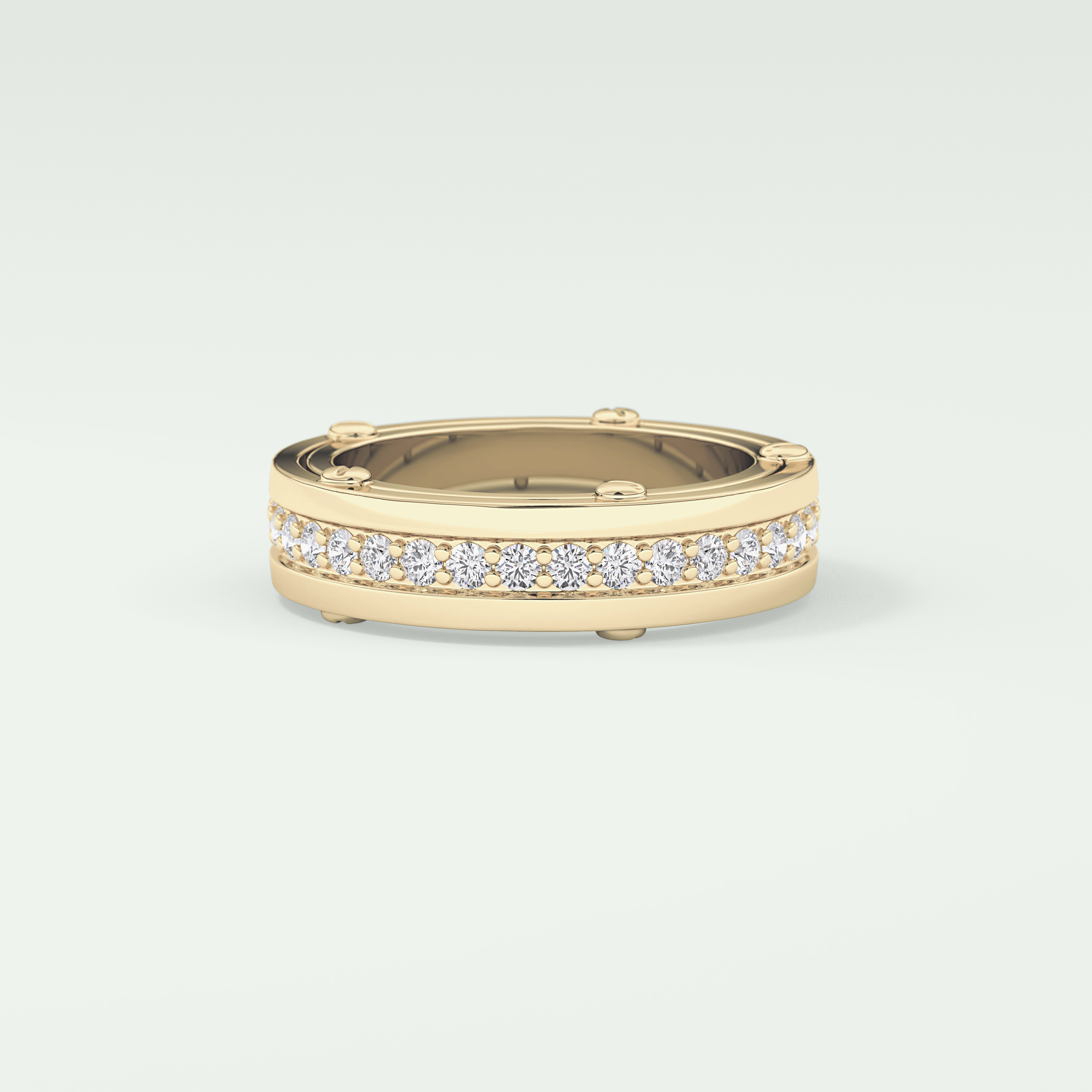 0.98 CT Channel Set Moissanite Diamond Men's Wedding Band 3