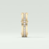 0.98 CT Channel Set Moissanite Diamond Men's Wedding Band 4