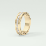 0.98 CT Channel Set Moissanite Diamond Men's Wedding Band 5