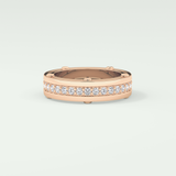 0.98 CT Channel Set Moissanite Diamond Men's Wedding Band 13
