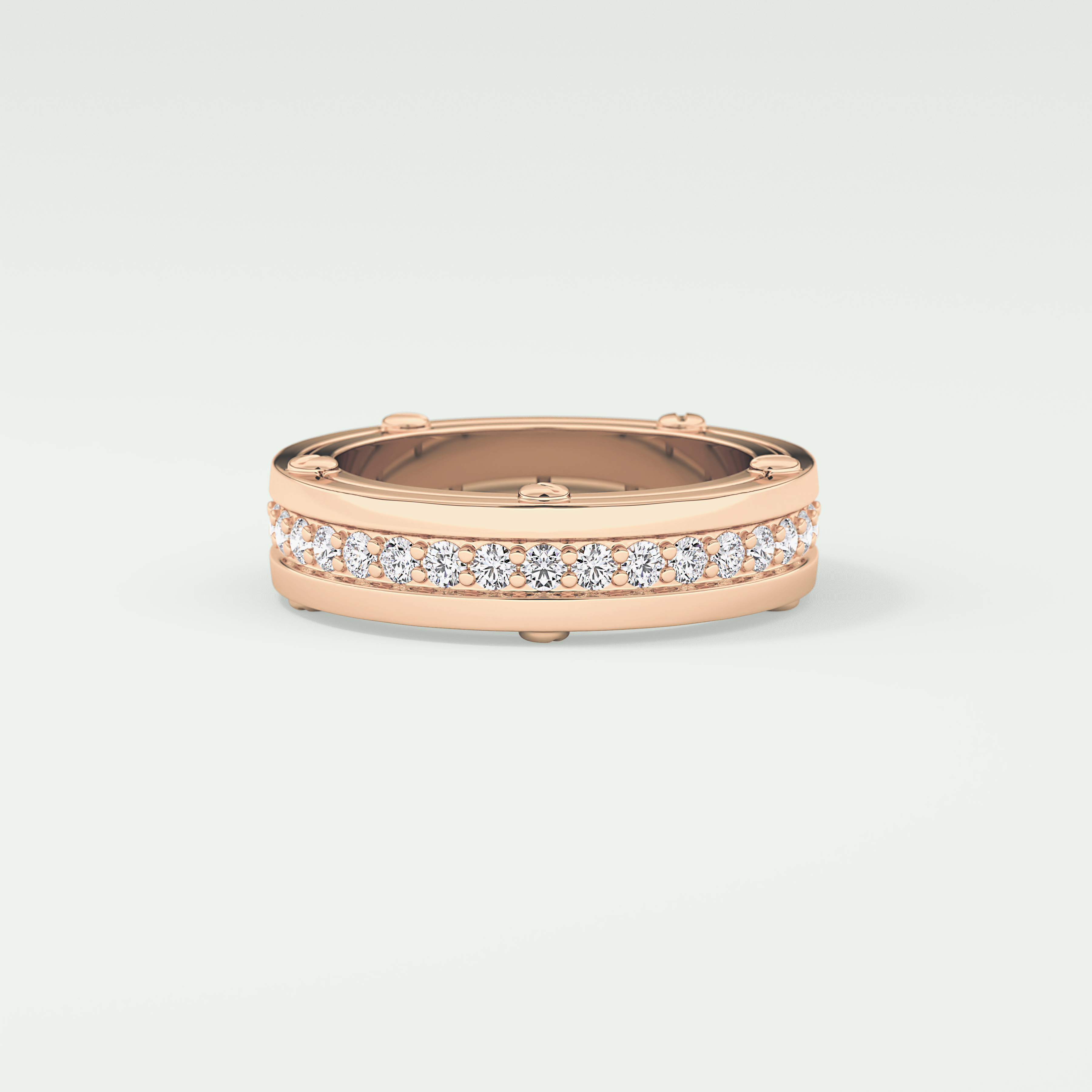 0.98 CT Channel Set Moissanite Diamond Men's Wedding Band 13