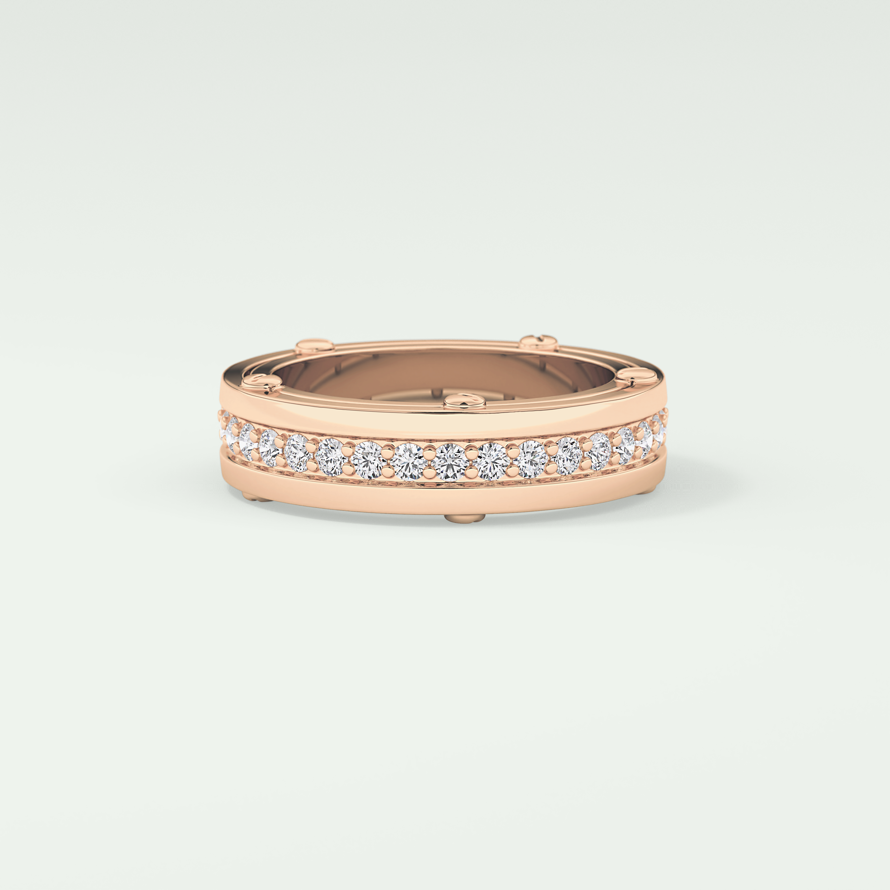 0.98 CT Channel Set Moissanite Diamond Men's Wedding Band 14