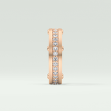 0.98 CT Channel Set Moissanite Diamond Men's Wedding Band 16