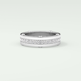 0.98 CT Channel Set Moissanite Diamond Men's Wedding Band 7