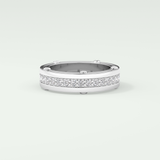 0.98 CT Channel Set Moissanite Diamond Men's Wedding Band 8