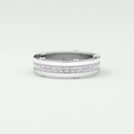 0.98 CT Channel Set Moissanite Diamond Men's Wedding Band 9