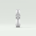 0.98 CT Channel Set Moissanite Diamond Men's Wedding Band 12