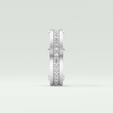 0.98 CT Channel Set Moissanite Diamond Men's Wedding Band 12