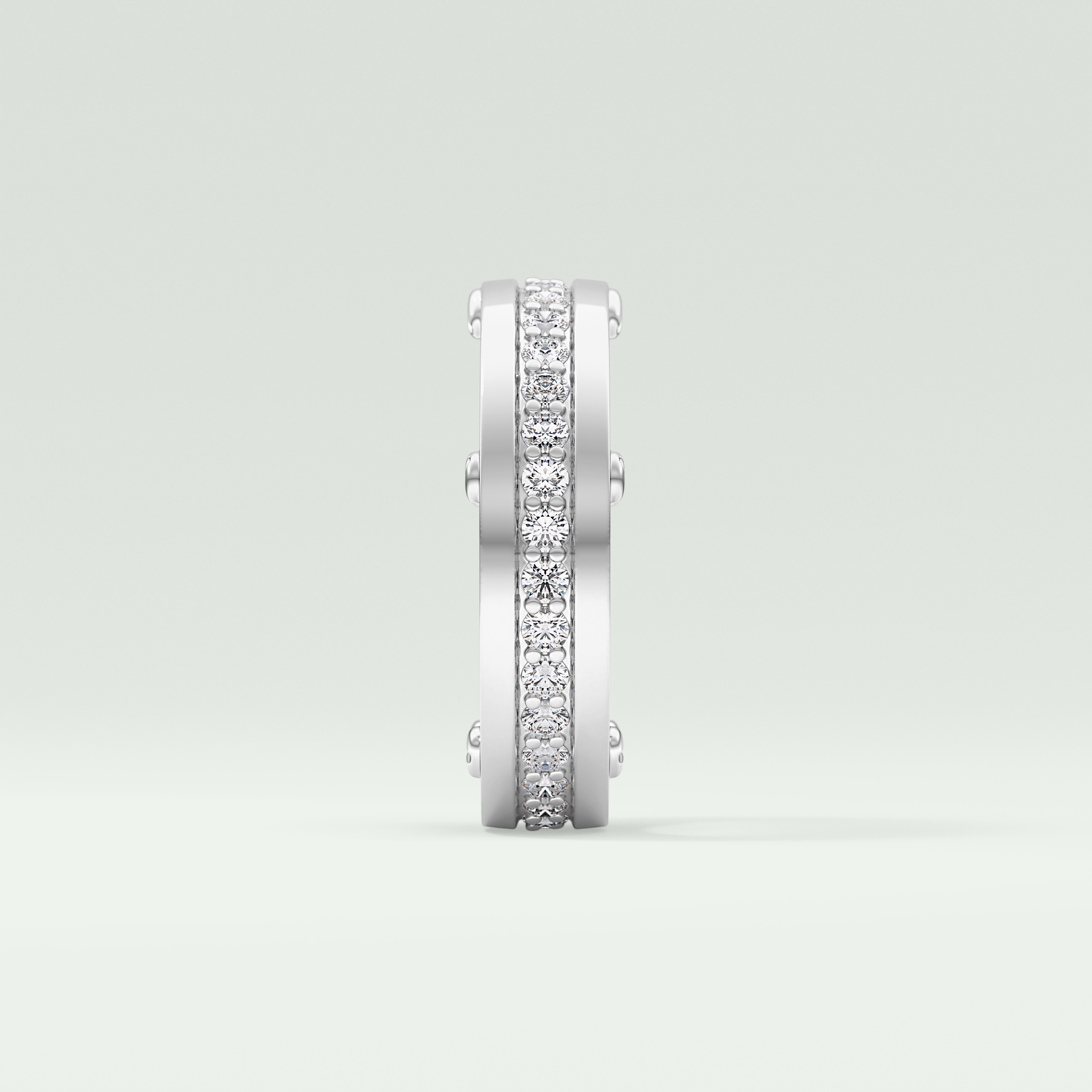0.98 CT Channel Set Moissanite Diamond Men's Wedding Band 12
