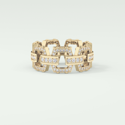 1.1 CT Classic Moissanite Diamond Men's Wedding Band