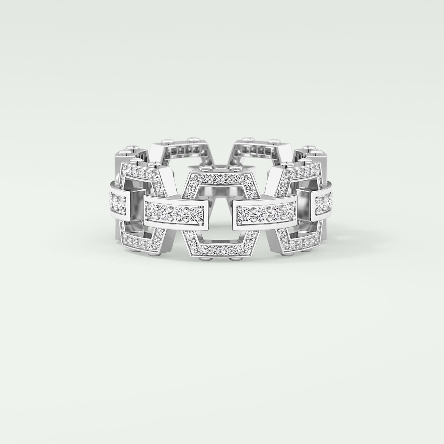1.1 CT Classic Moissanite Diamond Men's Wedding Band