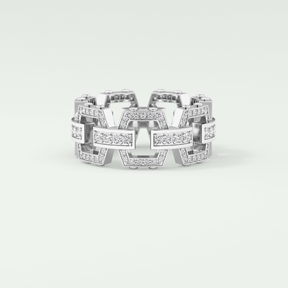 1.1 CT Classic Moissanite Diamond Men's Wedding Band
