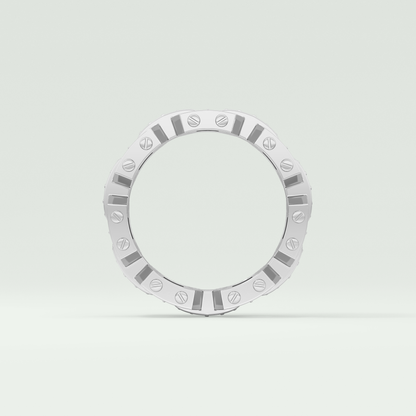 1.1 CT Classic Moissanite Diamond Men's Wedding Band