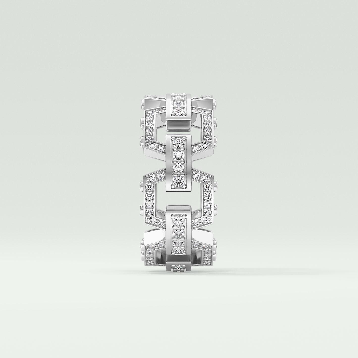 1.1 CT Classic Moissanite Diamond Men's Wedding Band
