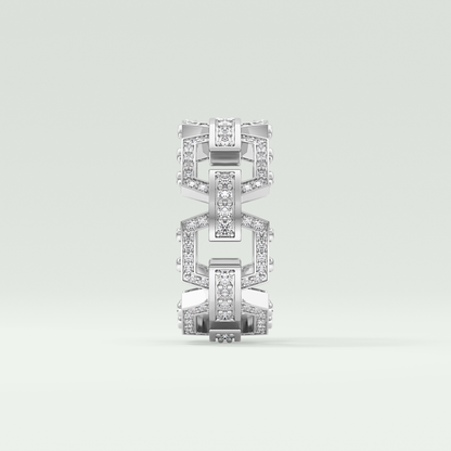 1.1 CT Classic Moissanite Diamond Men's Wedding Band