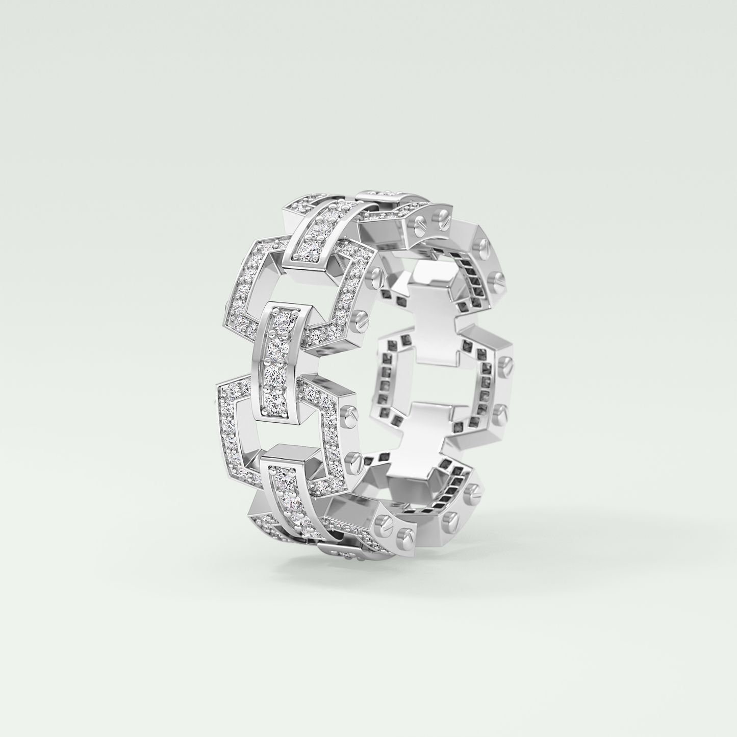 1.1 CT Classic Moissanite Diamond Men's Wedding Band