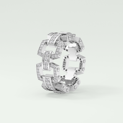 1.1 CT Classic Moissanite Diamond Men's Wedding Band