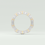 3.30 CT Two Tone Princess & Round Moissanite Diamond Band For Him 4