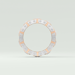 3.30 CT Two Tone Princess & Round Moissanite Diamond Band For Him 8