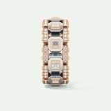 3.30 CT Two Tone Princess & Round Moissanite Diamond Band For Him 14