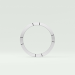 Classic polished Moissanite Men's Wedding Band 12