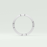Classic polished Moissanite Men's Wedding Band 12